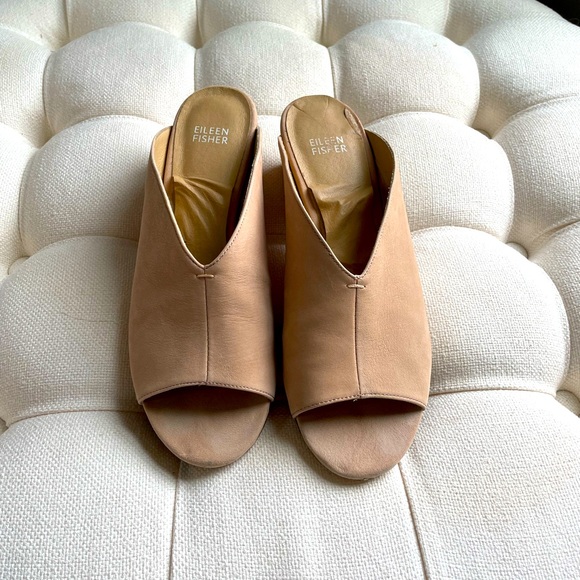Eileen Fisher Shoes - Eileen Fisher Katniss Block Heel Mule 8